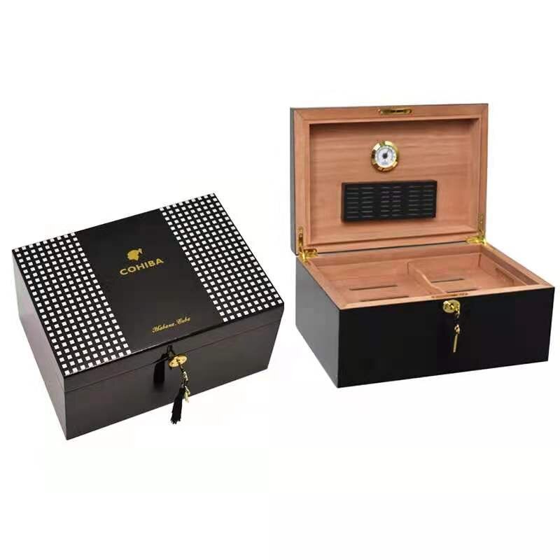 Cohiba Humidor 100150PCS Cedar Wooden Desktop Cigar Humidor Cigars