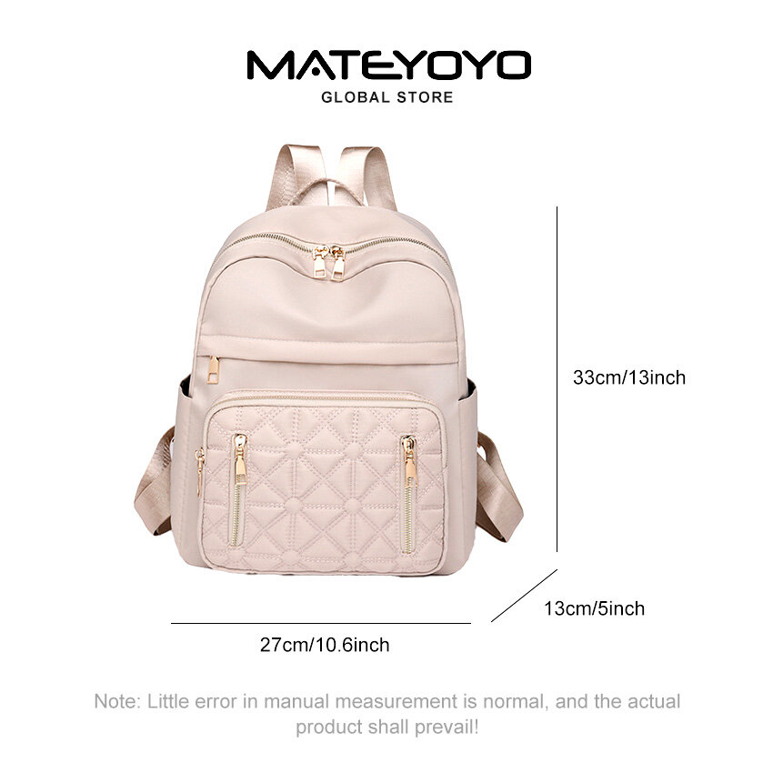 MATEYOYO Backpack Women Shoulder Bag Waterproof Nylon Cloth Backpack Large Capacity Backpack Lightweight Laptop Backpack Casual Zipper Packs for Girls Teens Women