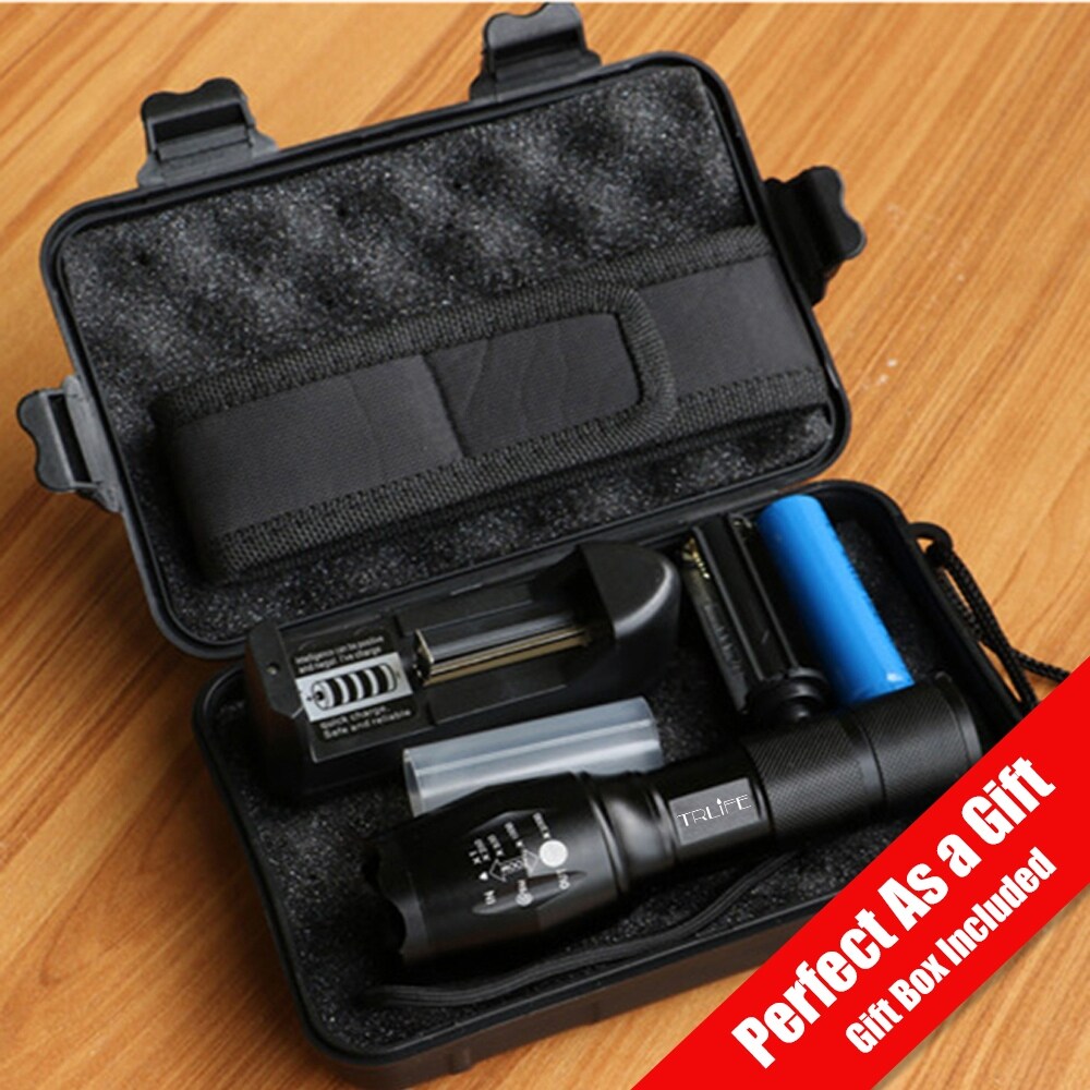 【Ready Stock】 LED Flashlight Ultra Bright Torch T6/L2//V6 5 Lighting Modes lanterna Zoom Powerful Bicycle Light Camping by 18650 Battery