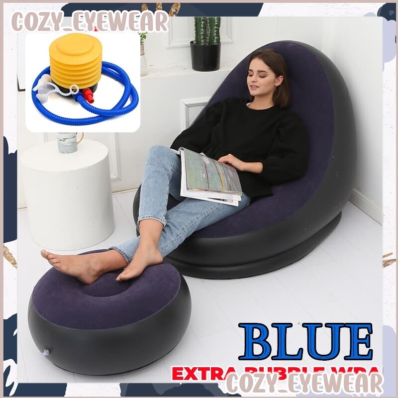 Flocking Inflatable Footrest Footstool Portable Inflatable Folding Footpad Child Flight Car Pillow Kids Bed Foot Rest Pad I.76226265