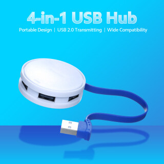 KKMOON Bộ Chuyển Đổi Mini 4 Trong 1 Di Động Với 4 Cổng USB 2.0 Đầu Đực Sang 4 Đầu Cái USB Cho Máy Tính Xách Tay Máy Tính Để Bàn Bộ Chuyển Đổi Mở Rộng USB thumbnail