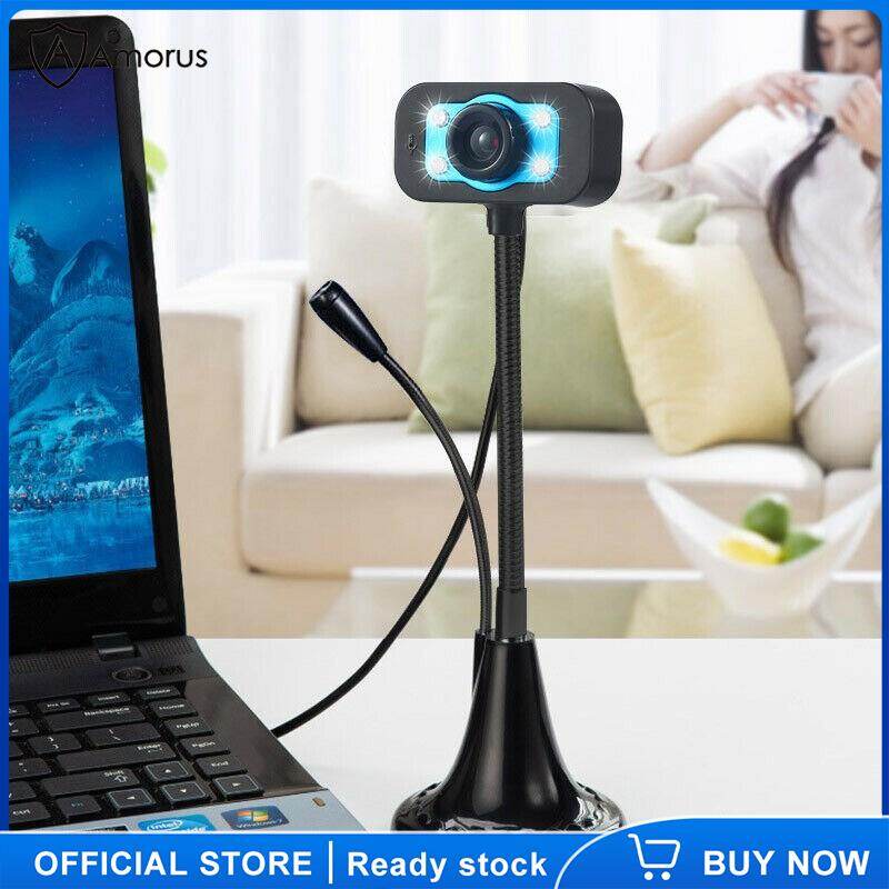 Amorus HD Camera Computer Webcam Online Classes Video Live Broadcast Digital Camera