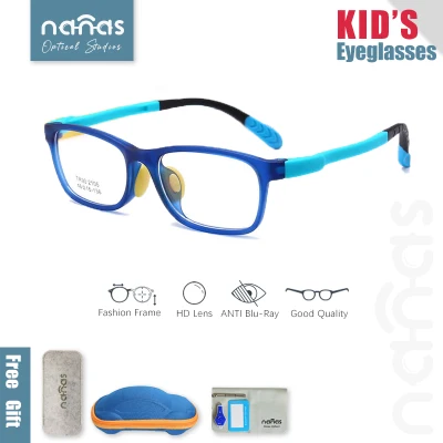 Computer Eyeglasses Anti Radiation Glasses for Kids/ Anti Blue Light Eye Protection Glasses/ Replaceable Lens/ Light Weight Flexible Frame/ 5-12 years old children 2105