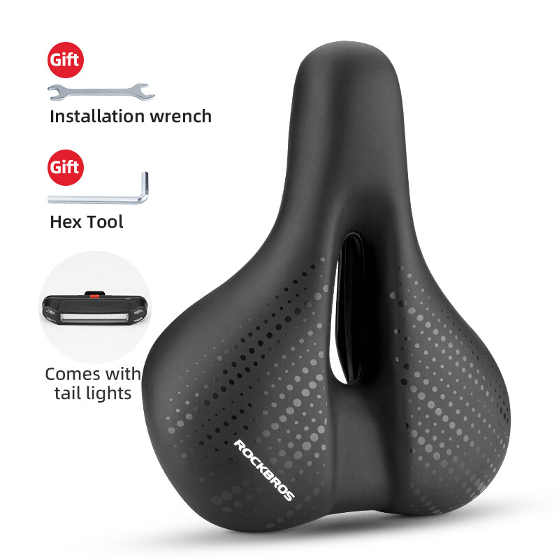 ROCKBROS Bike Saddle Hollow Breathable Cushion Saddle With Light Memory