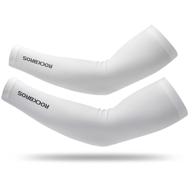 ROCKBROS Cycling Sunscreen Anti-UV Arm Sleeves Ice Silk Fabric Basketball Outdoor Volleyball Sleeves Sport Fitness Arm Warmers