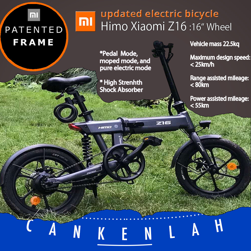 Electrical Bicycle Xiaomi E Bike Himo Z16 New Model Fold 16inch Wheel Pedal Throttle Assist Power Lazada Electrical Bicycle Xiaomi E Bike Himo Z16 New Model Fold 16inch Wheel Pedal Throttle Assist Power Lazada