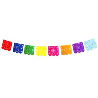 Vanker Papel Picado Banner Mexican Fiesta Decoration Flags Party