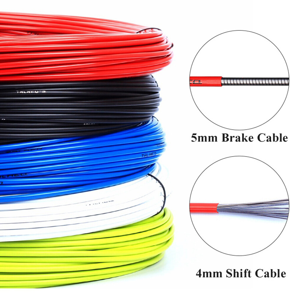 1/2/3m 6 colors MTB Road Cycling Accessories 4mm/5mm Shift Cable Wire Derailleur Cable Bicycle Brake Cables Bike Shifters