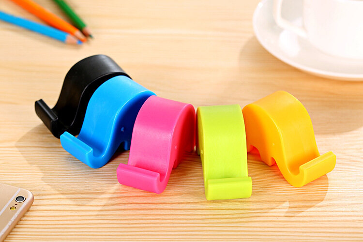 Universal Phone Holder Multi-Function Mobile Phone Bracket Mini Desktop Stand In Random Multi-Colors
