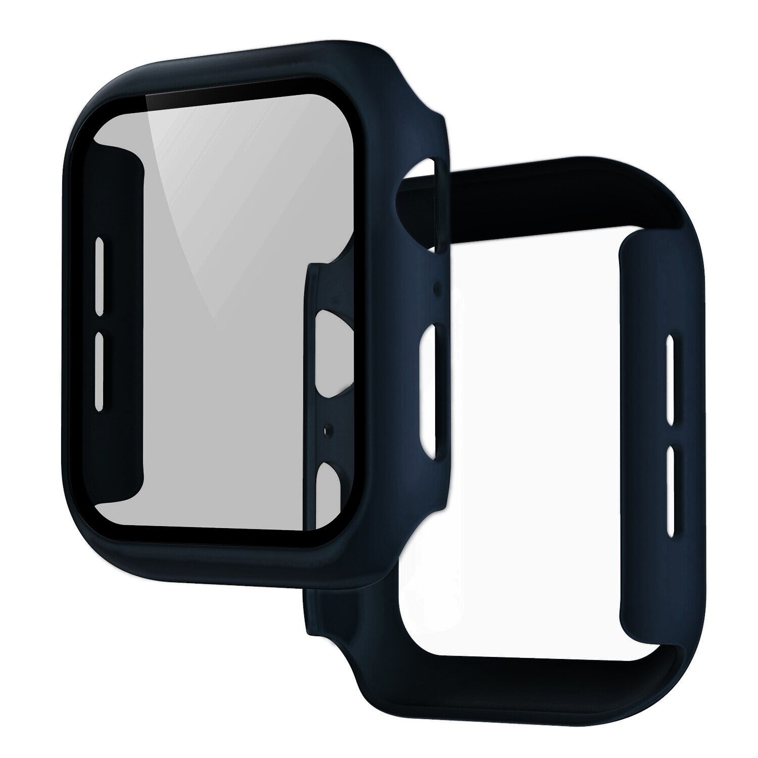 Case+Tempered Glass for Apple Watch 40mm 41mm 44mm 45mm 38mm 42mm Screen Protector Coverage Bumper Case for iWatch Series 9 8 7 6 5 4 SE 3 2 1
