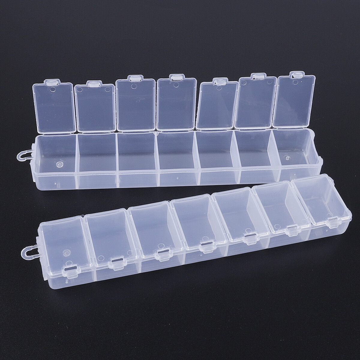 1 Hộp Đựng Trang Sức Bằng Nhựa Trong Suốt, Ngăn Đựng Để Đựng Bông Tai Hạt Hộp Quà Hình Chữ Nhật
