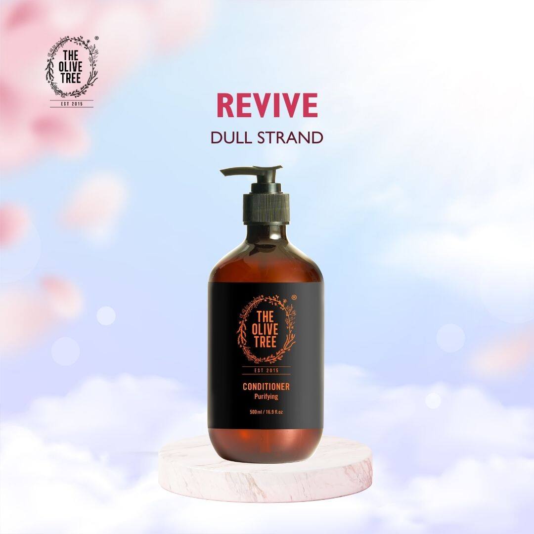 The Olive Tree Purifying Tea Tree Charcoal Hair Conditioner 500ml for