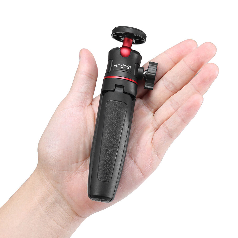 Andoer MT-08 Mini Nối Dài Máy Tính Để Bàn Chân Máy Cầm Tay Nhiếp Ảnh Khung Đứng Với Linh Hoạt Ballhead 1/4 Inch Vít Núi Đối Với Ảnh Tự Sướng Du Lịch Vlogging