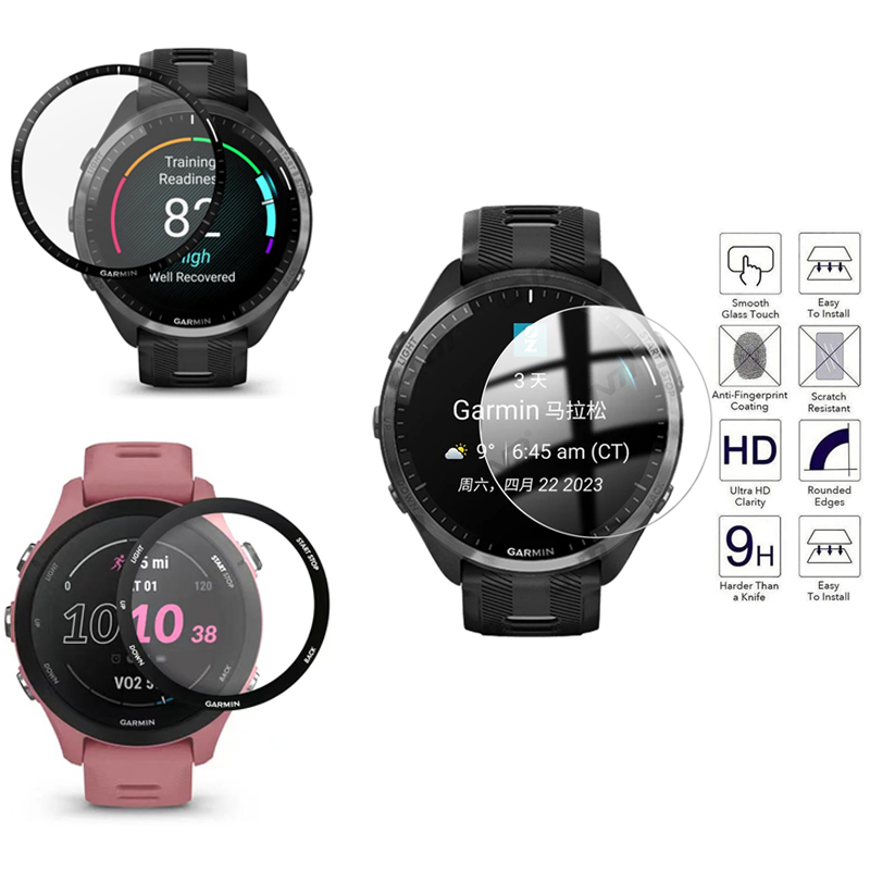 3D PMMA Protective Film Full edge Cover For Garmin Forerunner 255/ Forerunner 255s /Forerunner 955/Forerunner 965 Tempered Glass Screen Protector