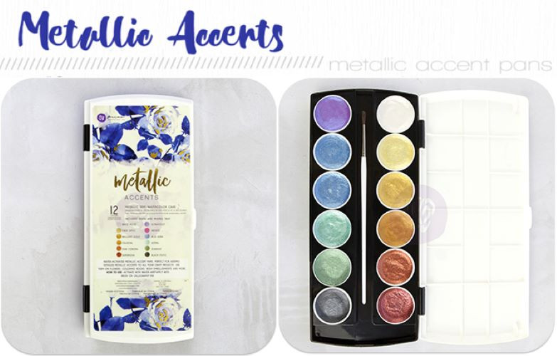 Prima Marketing Art Philosophy Metallic Accents Semi-Watercolor Paint Set | Lazada