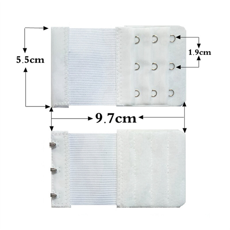 3 Hook Bra Extender Strap Women's Elastic Bra Extension Strap Hook Clip Expander Adjustable Belt Buckle Intimates