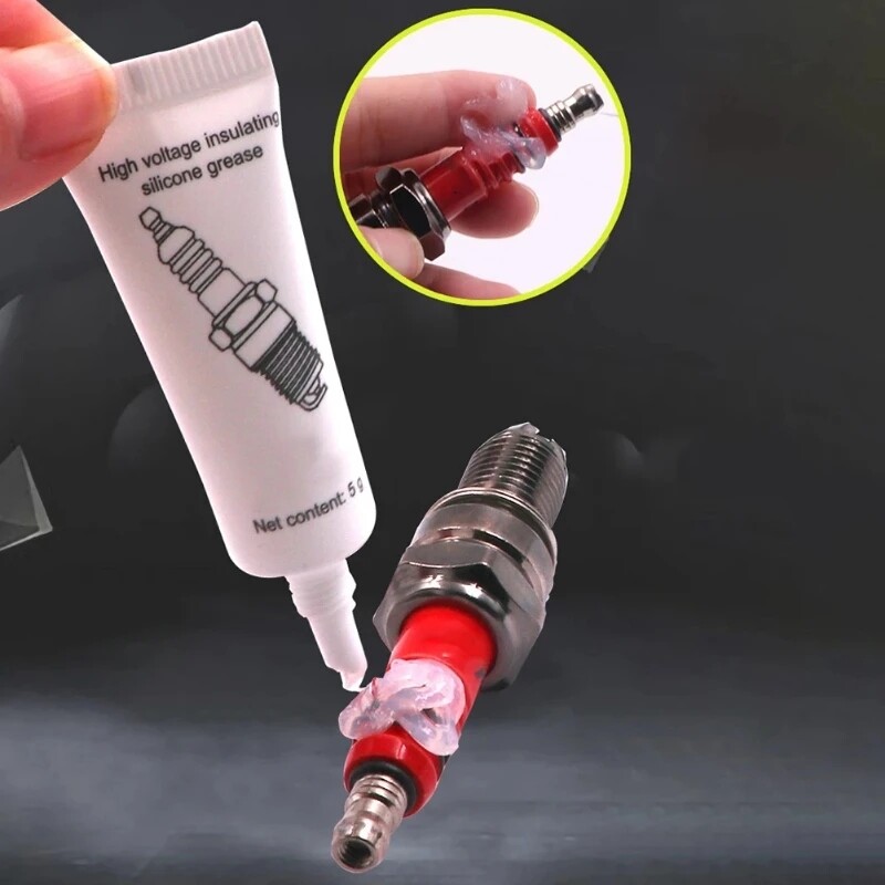 Automotive Spark Plug Insulating Silicone Grease Low Temperature Corrosion Resistance High Voltage Electrical Insulation Silicone Grease Car Spark Plug Protective Agent