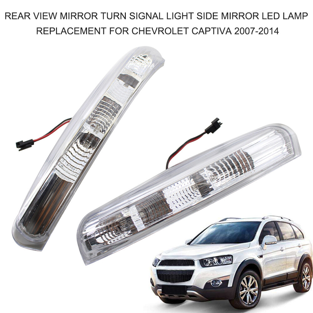 1 Pair Car Rear View Mirror Turn Signal Light Side Mirror LED Lamp Replacement for Chevrolet Captiva 2007-2014