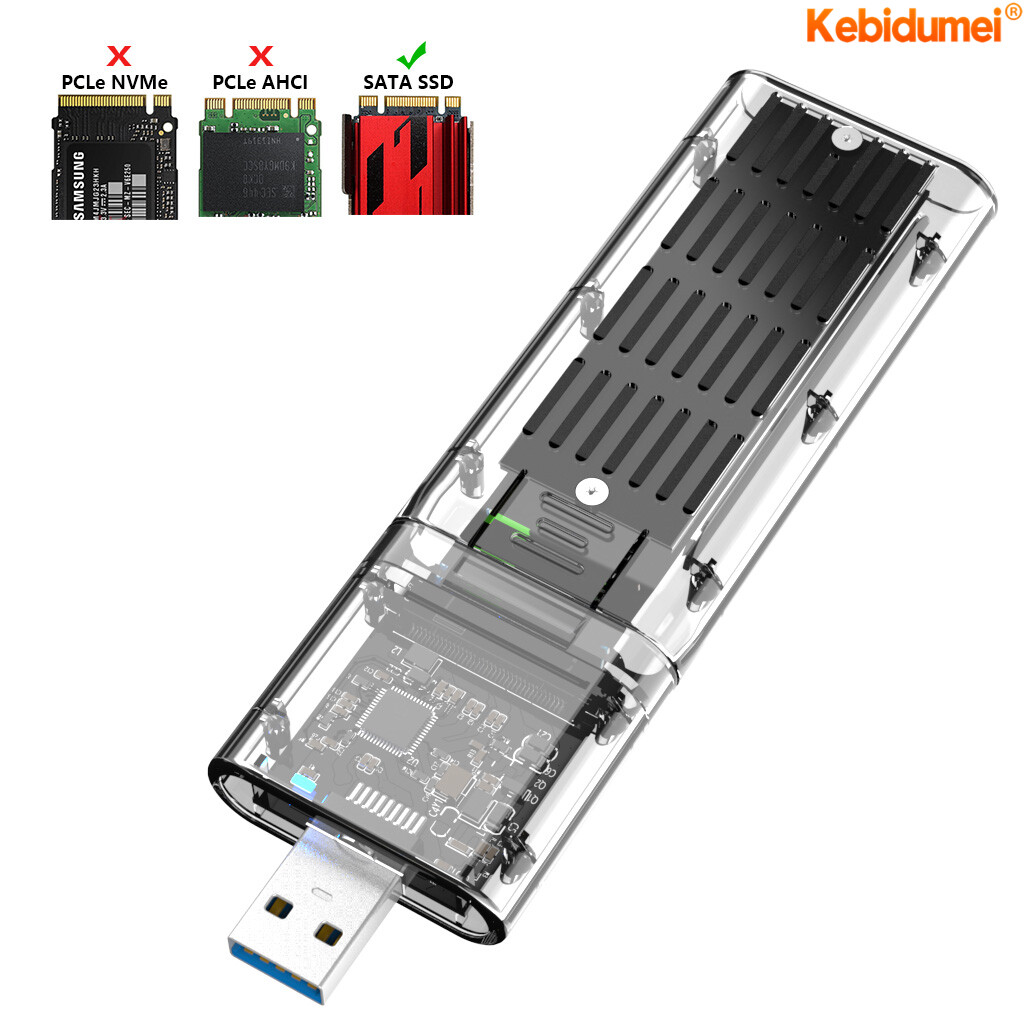 Kebidumei M2 SSD Case SATA Chassis M.2 To USB 3.0 SSD Adapter For PCIE NGFF  SATA M/B Key SSD Disk Box For 2230/2242/2260/2280MM | Lazada