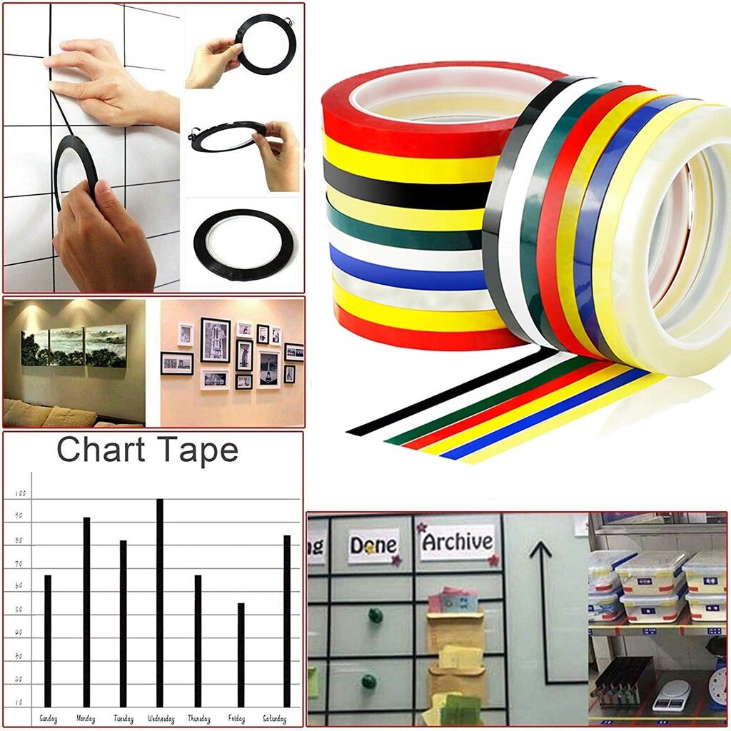 Whiteboard Line Tape (3mmx35m/5mmx30m) Ready Stocks (Whiteboard Tape