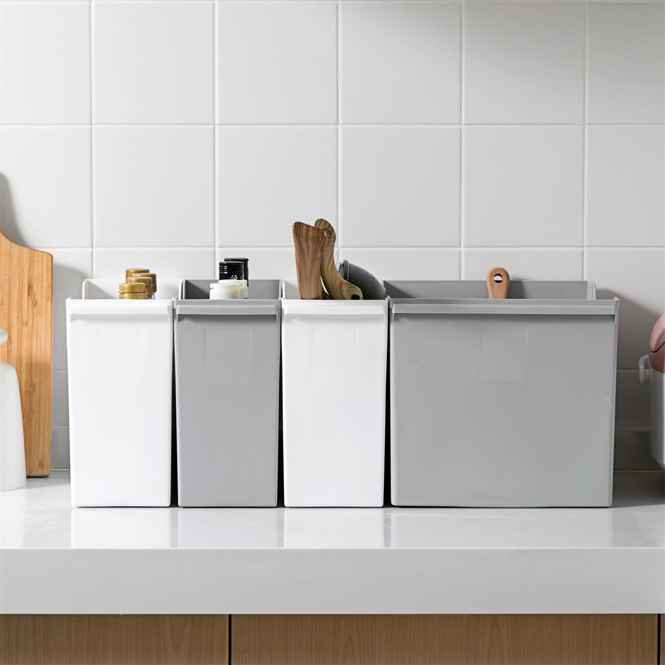 1 Cái Tủ Lưu Trữ Giỏ Dụng Cụ Nhà Bếp Đa Chức Năng Hộp Lưu Trữ Bằng Nhựa Sắp Xếp Nhà Bếp