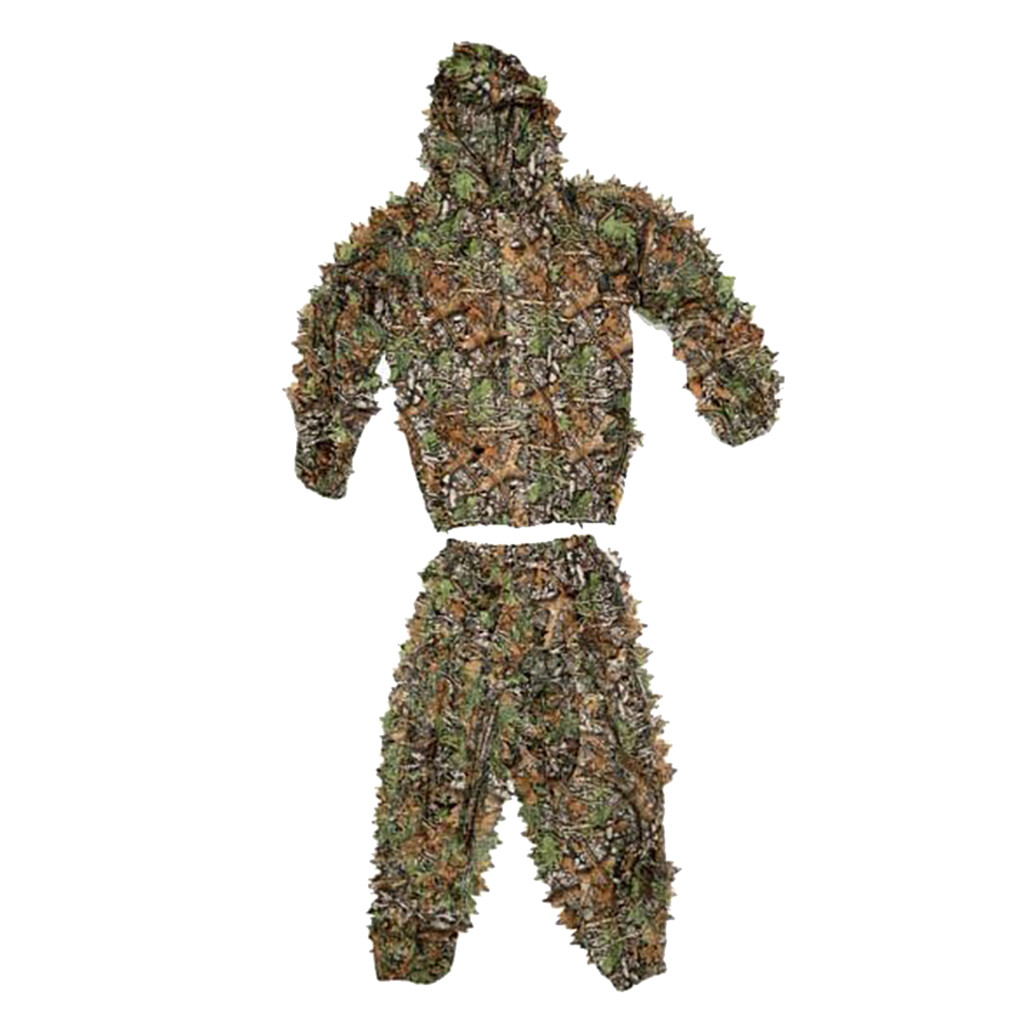 WDSoil Ghillie Suit Set Sniper Train Leaf Jungle Forest Woodland Camouflage