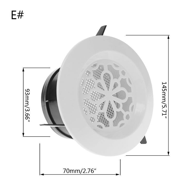 Van Xả Khí Bộ Khuếch Tán Tròn Lưới Tản Nhiệt Nắp Ống Thông Gió 100Mm