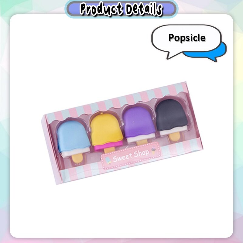 [Happy Kids] Yummy Dessert Erasers Set Detachable Cute Candy Rubber ...