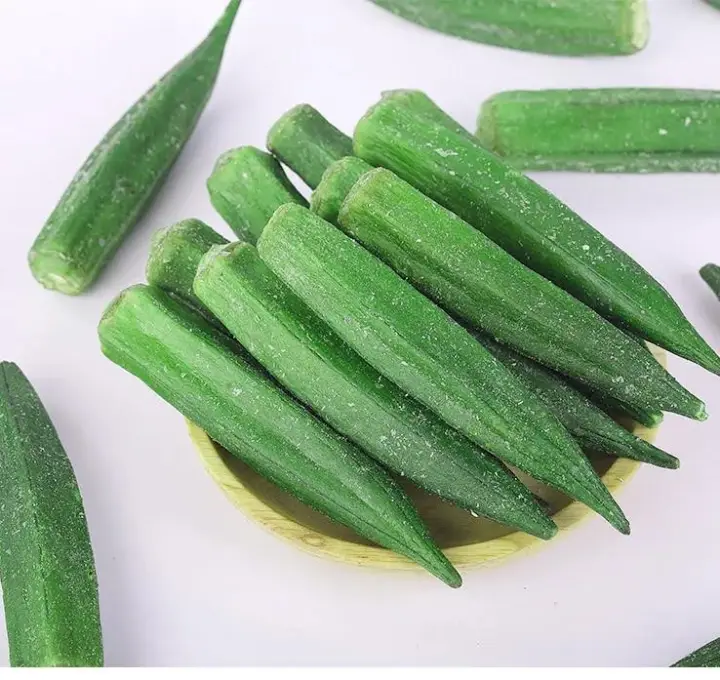 Organic Freeze Dried Okra Ladies Fingers 新鲜有机羊角豆脆秋葵脆干零食100g Lazada