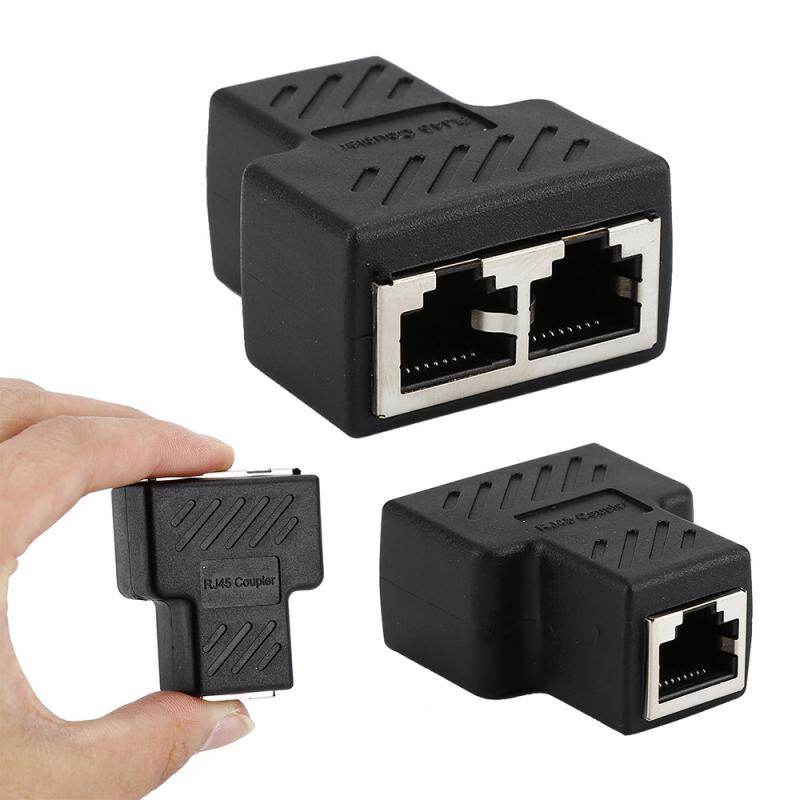 1 Để 2 LAN Mạng Ethernet RJ45 Cáp Mạng Cổng Bộ Chia Cáp Mở Rộng Bộ Chuyển Đổi Phích Cắm Kết Nối RJ45 Mạng Tee Đầu