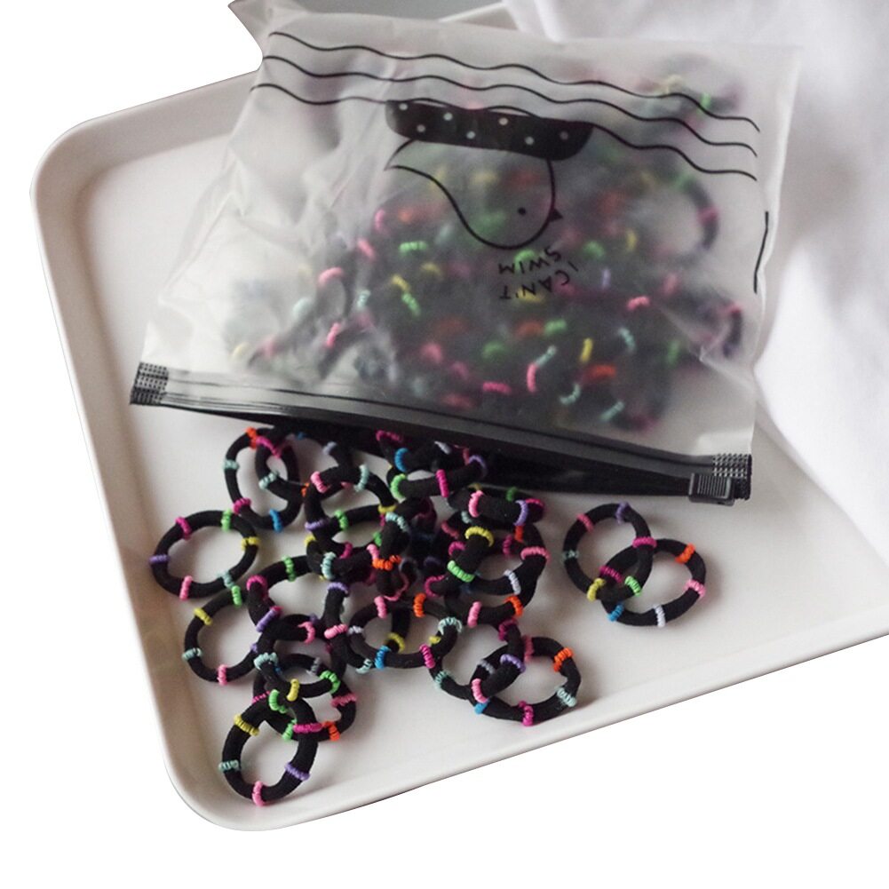 100 Pieces Elastic Hair Ties Mini Hair Bands Tiny Rubber Bands