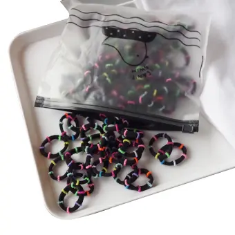 100 Pieces Elastic Hair Ties Mini Hair Bands Tiny Rubber Bands