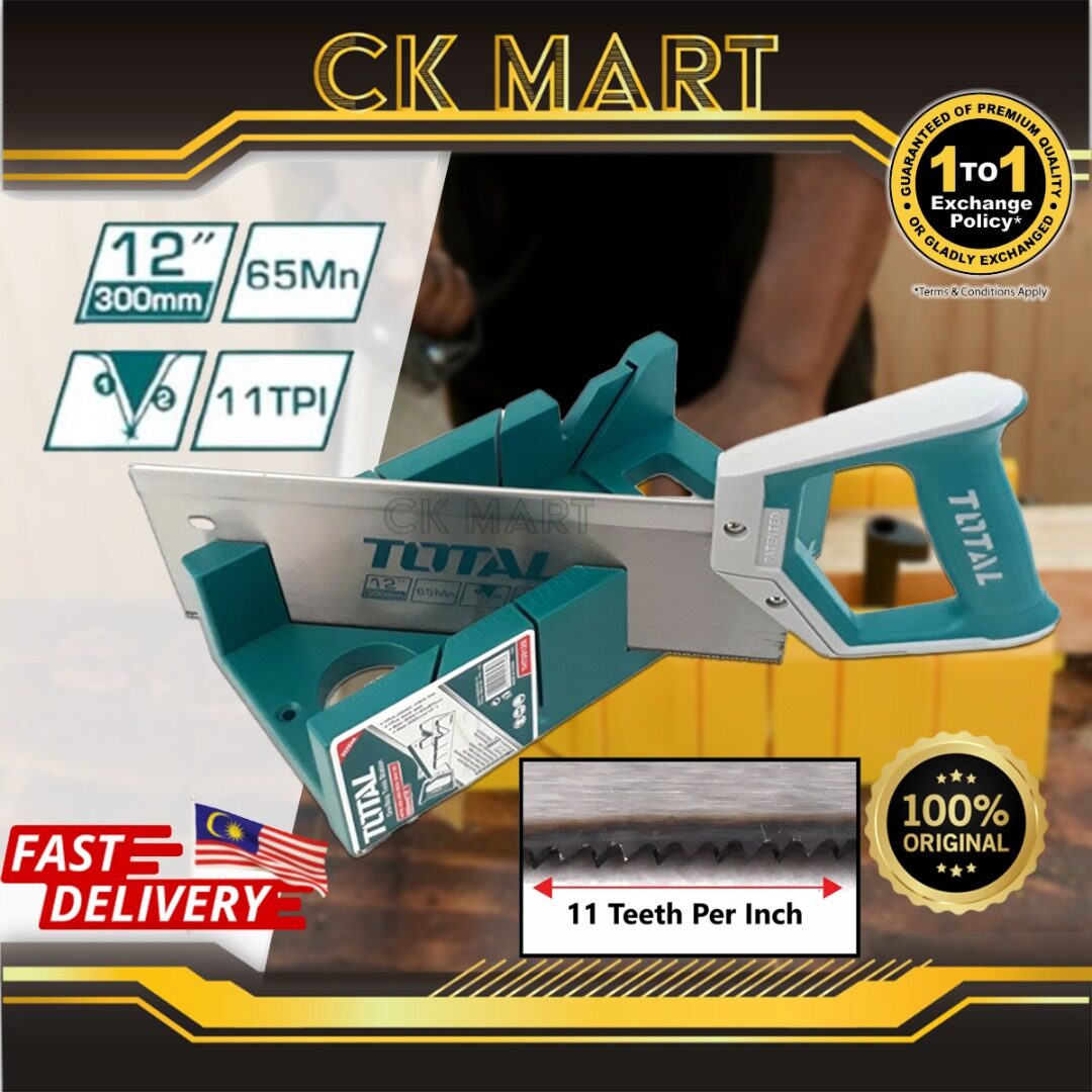 TOTAL Mitre Box and Back Saw Set THT59126/Mitre Box With Tenon Saw