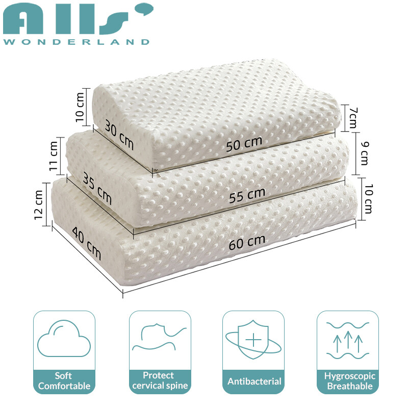 Sleeping Pillow Cervical Health Slow Rebound Wave Soft Memory Pillow Neck Healthcare Sleep PillowMulti-size