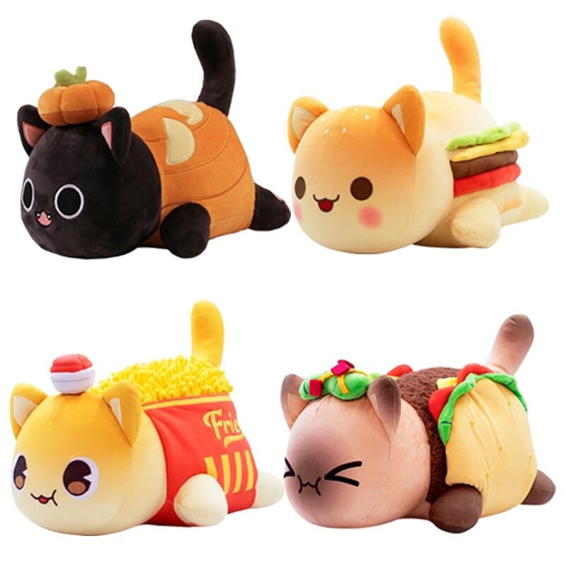 cheeseburger cat memory foam plush