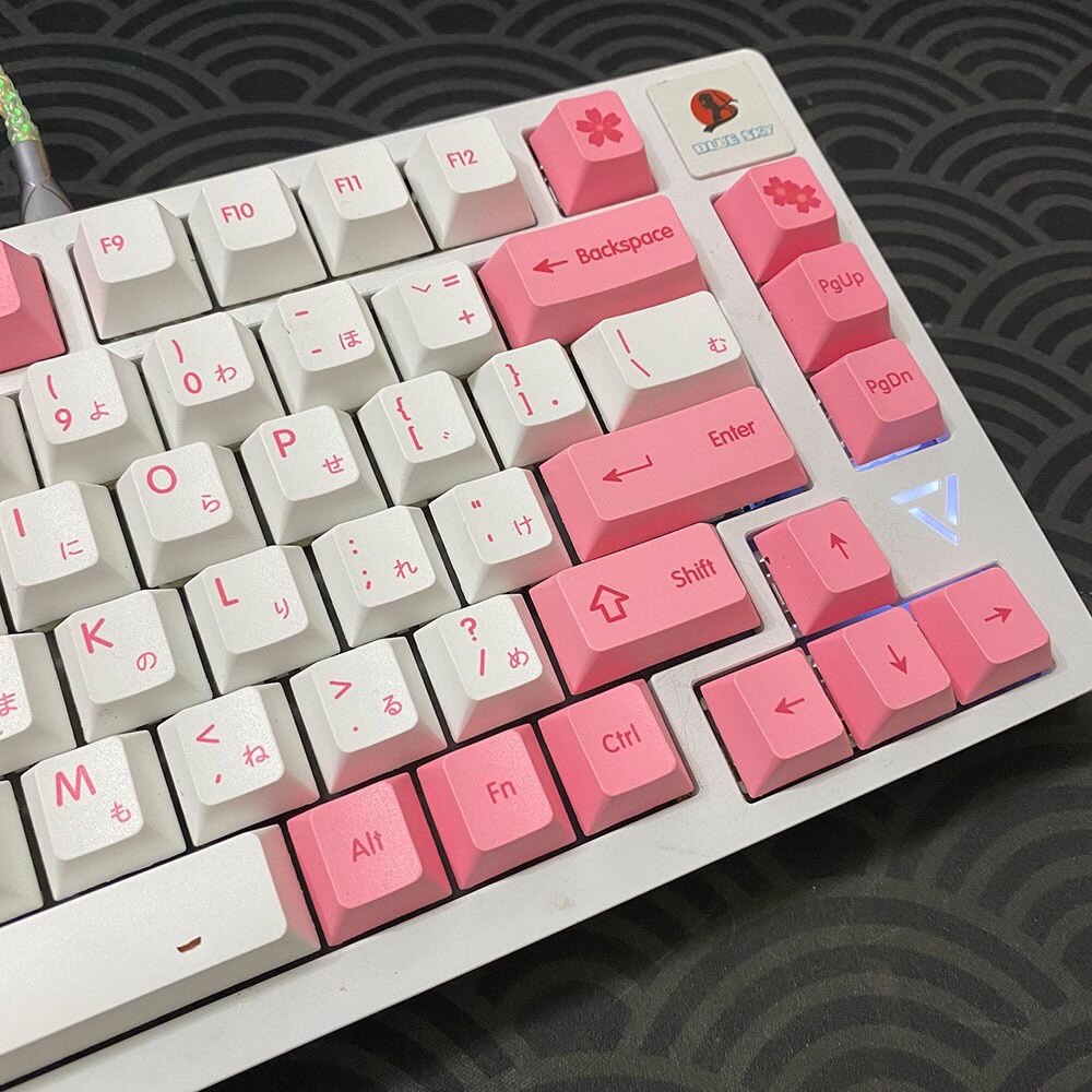 Sakura Keycaps PBT Dye-sub Cherry Profile Keycaps Custom mechanical keyboard keycaps
