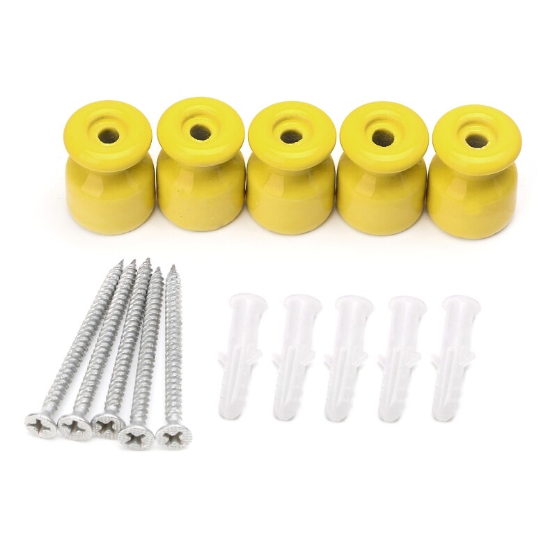 5PCS High Frequency Electric Porcelain Gourd  24mm Porcelain Ceramic Insulator