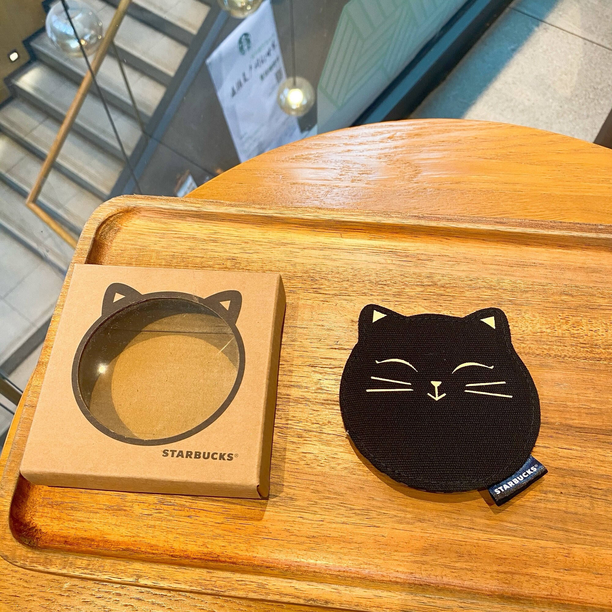 Starbuck 2021 black cat series coaster black cat pumpkin elf mug water cup coaster coaster practical