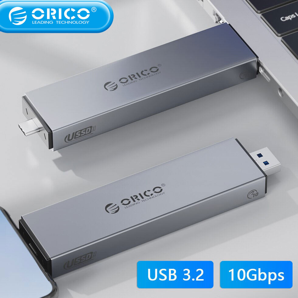 Orico m.2 nvme ngff sata ssd enclosure type c usb a 3.2 gen2 dual m2 protocol external hd case hard drive disk storage box house