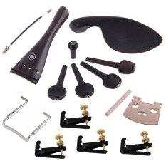 4/4 Ebony Violin Parts Tailpiece Pegs Chinrest Maple Bridge Set