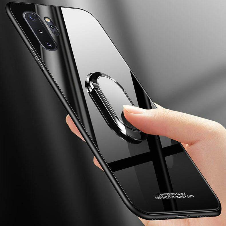 For Samsung Galaxy Note 10 Plus + / Note10 + 6.8-inch Case Tempered Glass Back Cover Mobile Accessories Phone Cases Shell