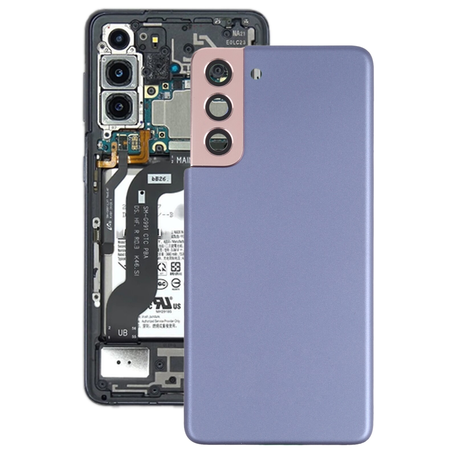 (
Hua jia kang)For Samsung Galaxy S21 5G Back Cover with Camera Lens Cover