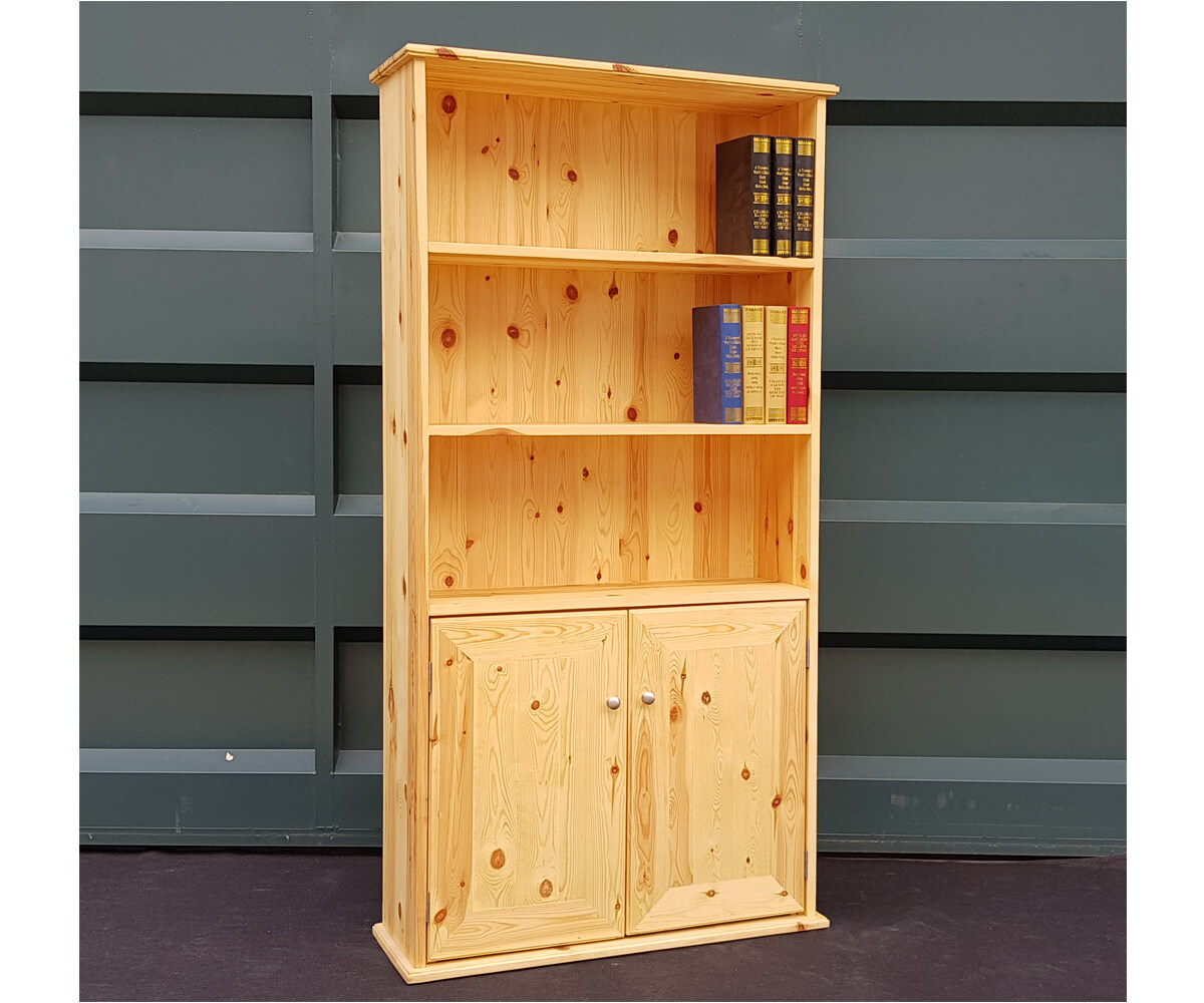 Real Solid Pinewood Victoria Bookcase, Solid Wood Bookcase Made In Usa