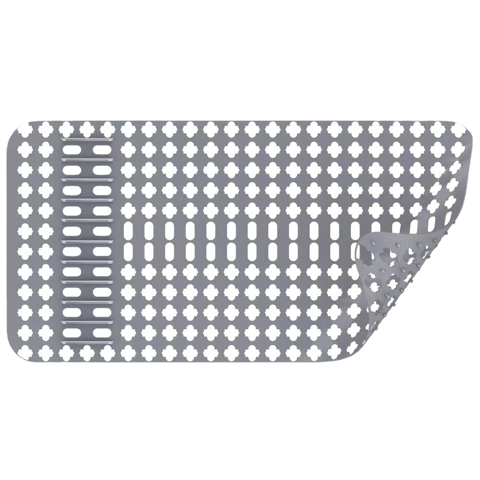 BOCO Sink Mat Hollow Out Quick Drying Heat Resistant with Raised Pillars Kitchen Farmhouse Sink Drain Mat Daily Use Sink Protector Easy