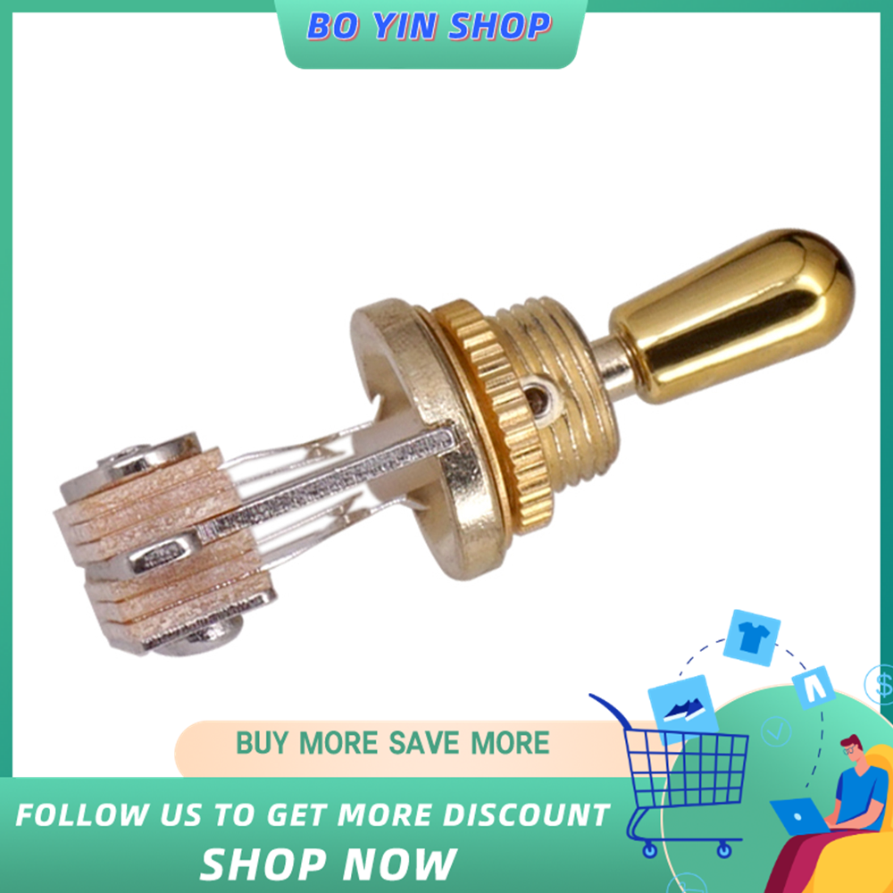 3 Way Short Straight Guitar Toggle Switch Pickup Selector with Brass Hat Compatible with Gibson Les Paul LP SG Electric Guitars