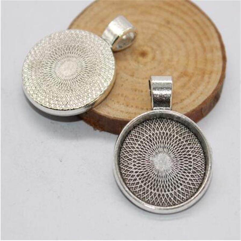 5 Sets Tibetan Alloy Star Photo Pendant Setting Bezel Bases Silver /& 20mm Covers