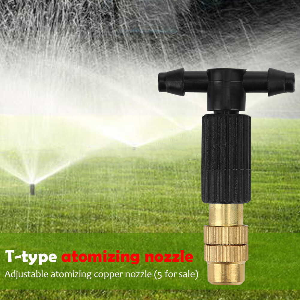5pcs Automatic Spray Tip Nozzles Nebulizer Thread Copper Water Sprinkler Heads
