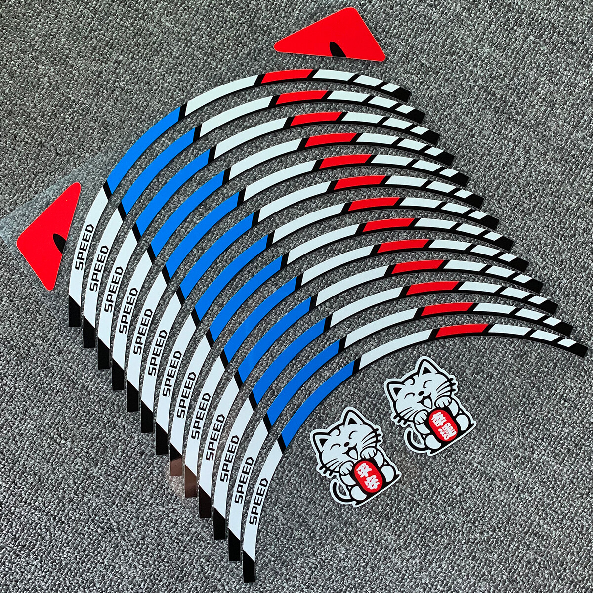 10in 12in 14in Motorcycle Wheel Tire Stickers Car Reflective Rim Tape Motorbike Bicycle Decals