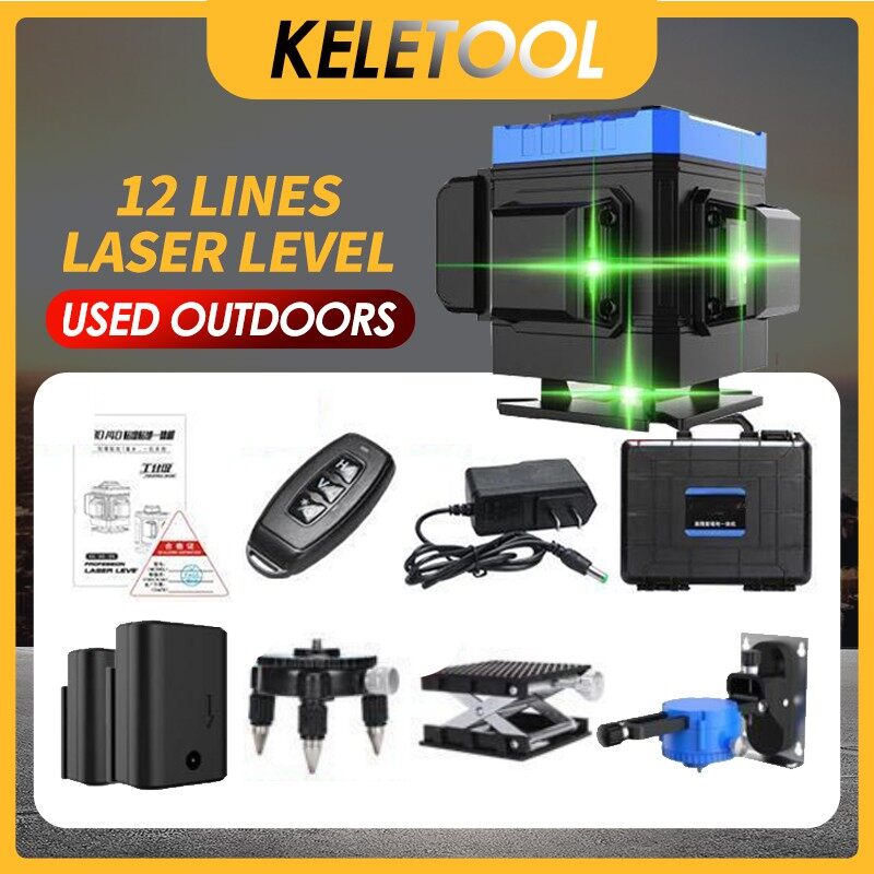 12line Laser Level Highprecision Green Light Wallmounted All in one wall and floor sticking