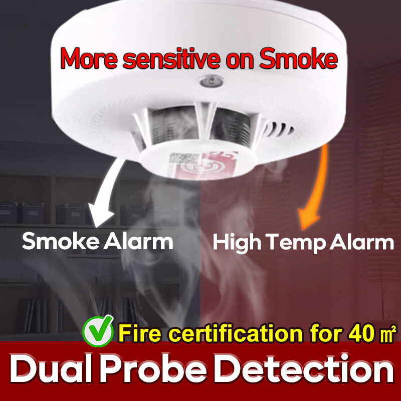 🔔Super sensitive Smoke detector fire alarm for 40㎡ Smoke detector with ...